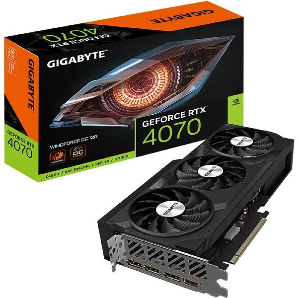 Gıgabyte RTX4070 12GB Wındforce Oc GV-N4070WF3OC-12GD GDDR6X 192BIT HDMI Dp Pcıe 16X V4.0 Ekran Kartları Fiyatı