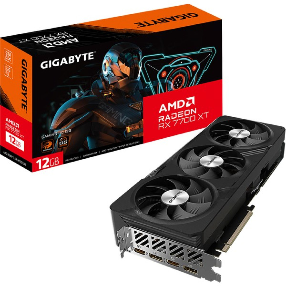 GIGABYTE RX 7700 XT GAMING OC 12GB DDR6 192 bit RGB LED AMD Radeon Ekran Kartı Ekran Kartları Fiyatı