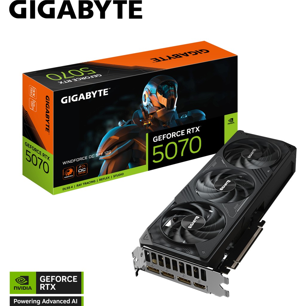 GIGABYTE VGA GeForce RTX™ 5070 WINDFORCE OC 12GB, 192 Bit, GDDR7, HDMI Ekran Kartı - GV-N5070WF3OC-12GD Bilgisayar Çevirici ve Adaptörü Fiyatı