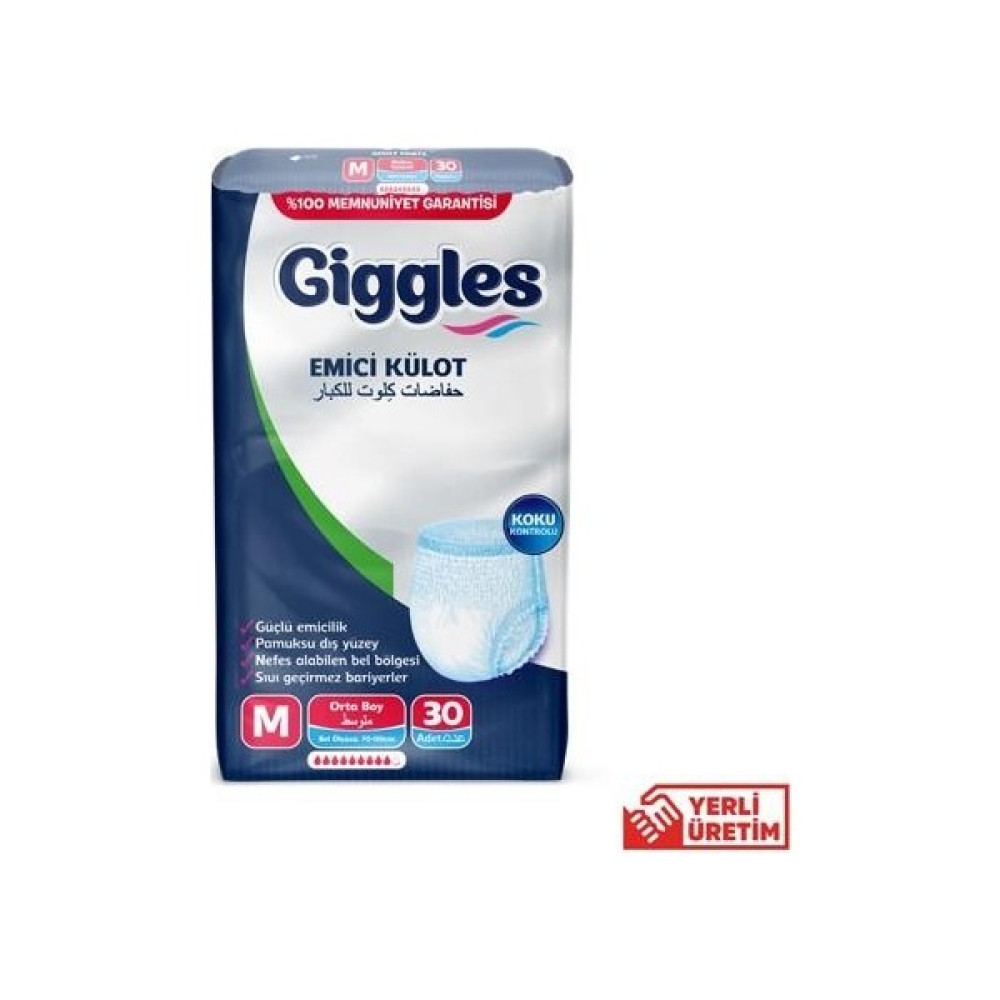 Giggles Eko Emici Külot M Beden 30 Adet Hasta Bezleri ve Temizliği Fiyatı