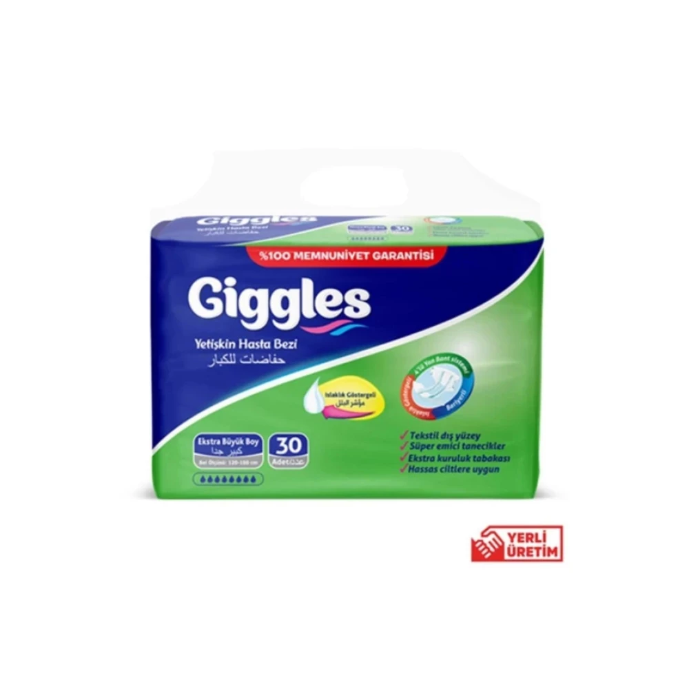 Gıggles Hasta Bezi Xl Beden 30 Adet Hasta Bezleri ve Temizliği Fiyatı