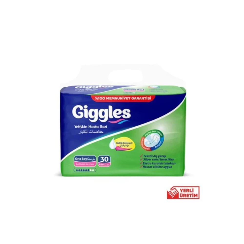 Gıggles Yetiskin Hasta Bezi Baglama Medium M Hasta Bezleri ve Temizliği Fiyatı