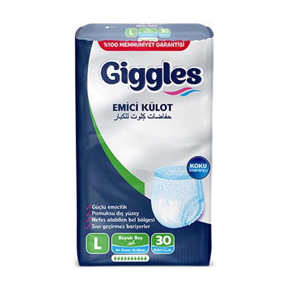 giggles Yetişkin Hasta Bezi Emici Külot Large Hasta Bezleri ve Temizliği Fiyatı