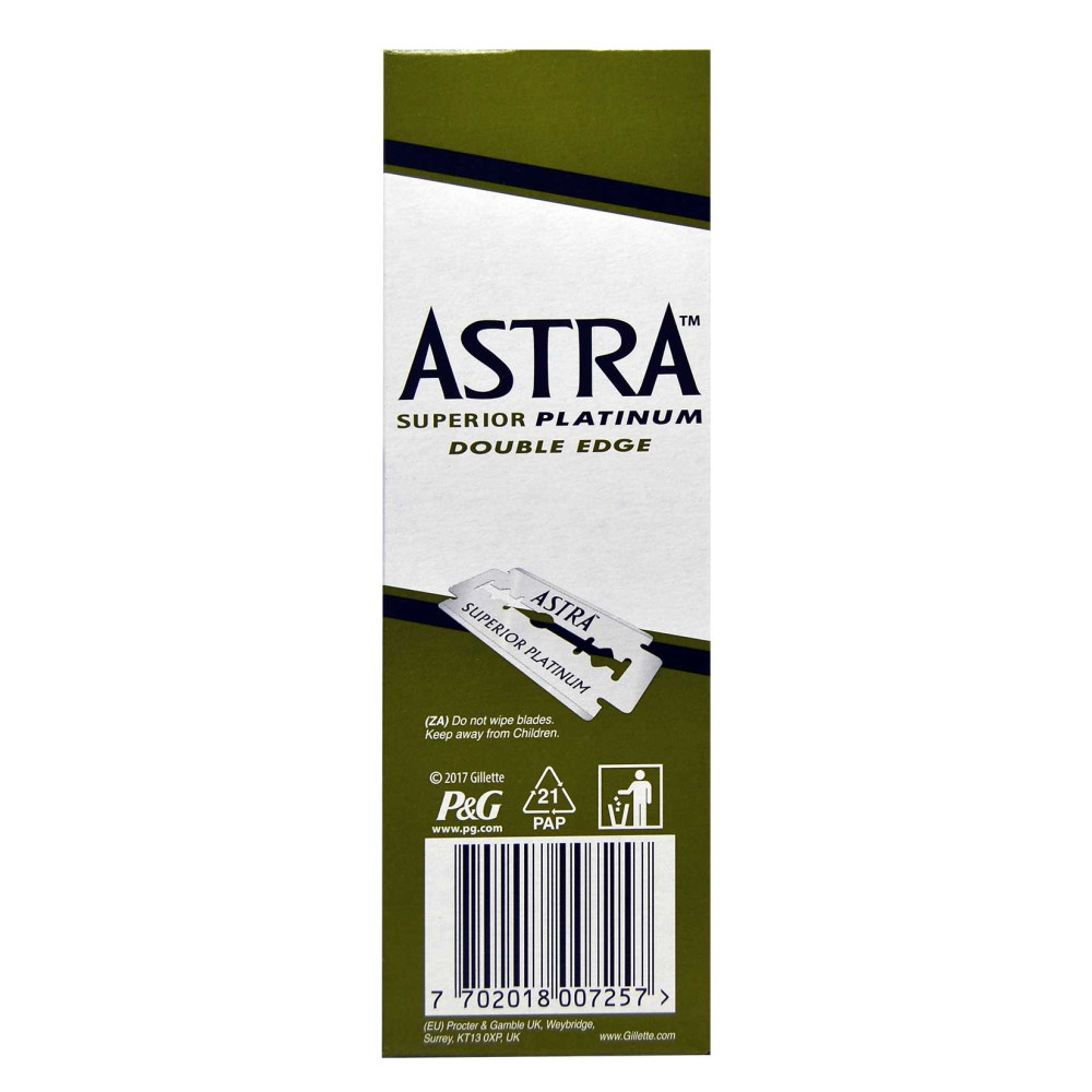 Gillette Astra Çift Kenarlı Platinium Tıraş Jileti 100'lü Double Edge