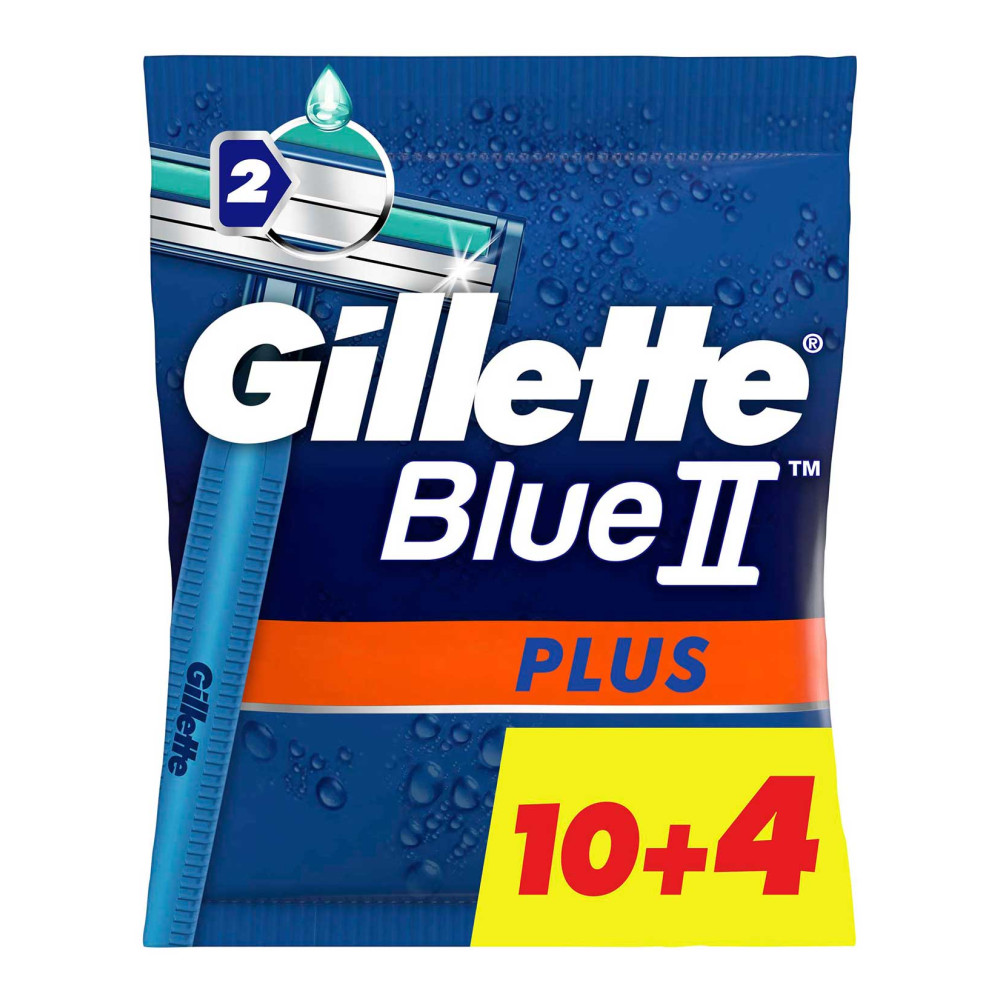 Gillette Blue 2 Plus Tıraş Bıçağı 10 + 4'lü Poşet