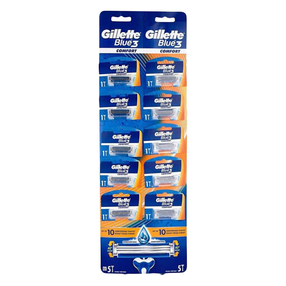 Gillette Blue 3 Tıraş Bıçağı 10'lu Kartela Comfort Tıraş Bıçağı ve Yedekleri Fiyatı