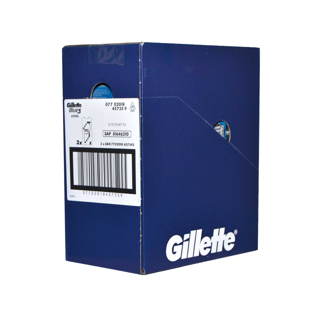 Gillette Blue 3 Tıraş Bıçağı 6 + 2'li Blister Cool