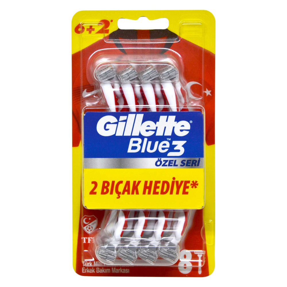 Gillette Blue 3 Tıraş Bıçağı 6 + 2'li Blister Pride Özel Seri Tıraş Bıçağı ve Yedekleri Fiyatı