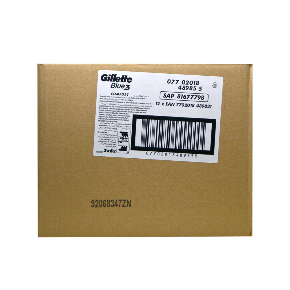 Gillette Blue 3 Tıraş Bıçağı 6'lı Blister Comfort