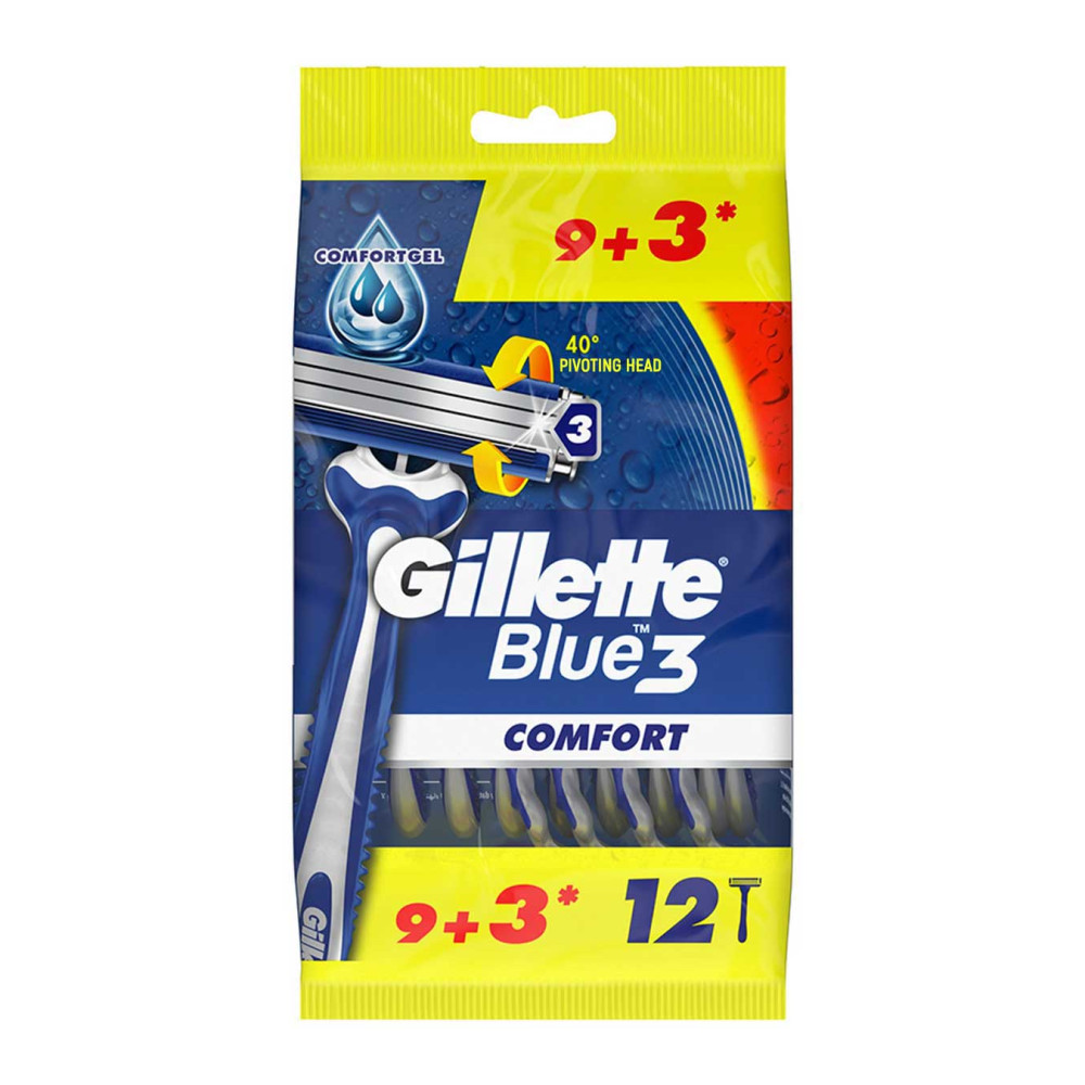 Gillette Blue 3 Tıraş Bıçağı 9 + 3'lü Poşet Comfort Tıraş Bıçağı ve Yedekleri Fiyatı