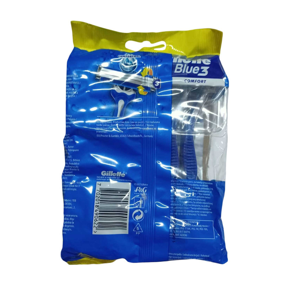 Gillette Blue 3 Tıraş Bıçağı 9 + 3'lü Poşet Comfort