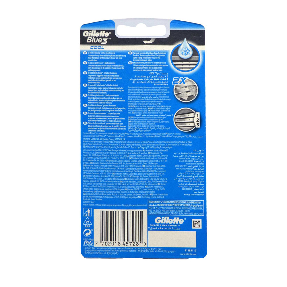 Gillette Blue3 Cool Tıraş Bıçağı 6'lı Blister