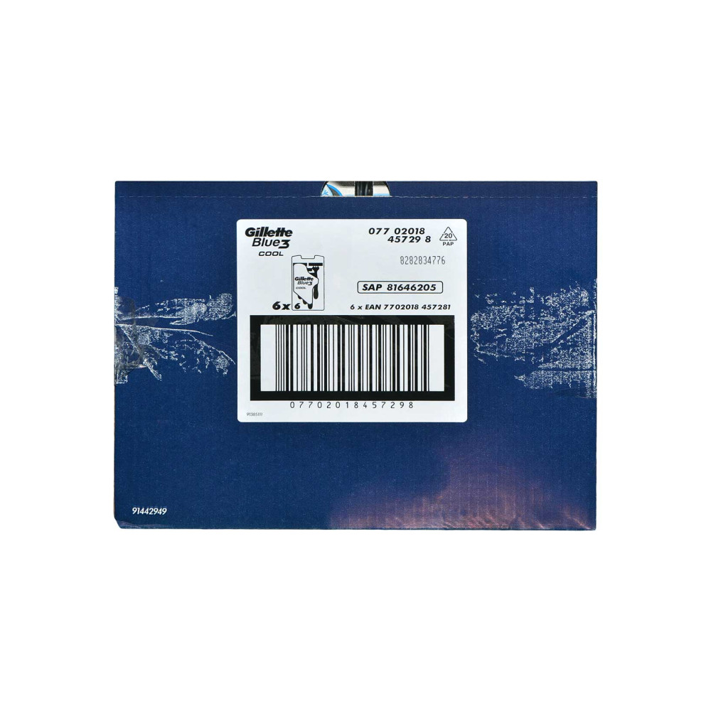 Gillette Blue3 Cool Tıraş Bıçağı 6'lı Blister