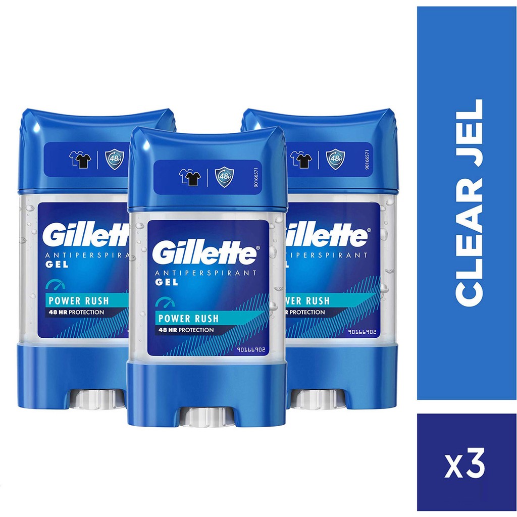 Gillette Clear Jel Power Rush Antiperspirant Deodorant 70 ml X3 Adet Deodorantlar Fiyatı