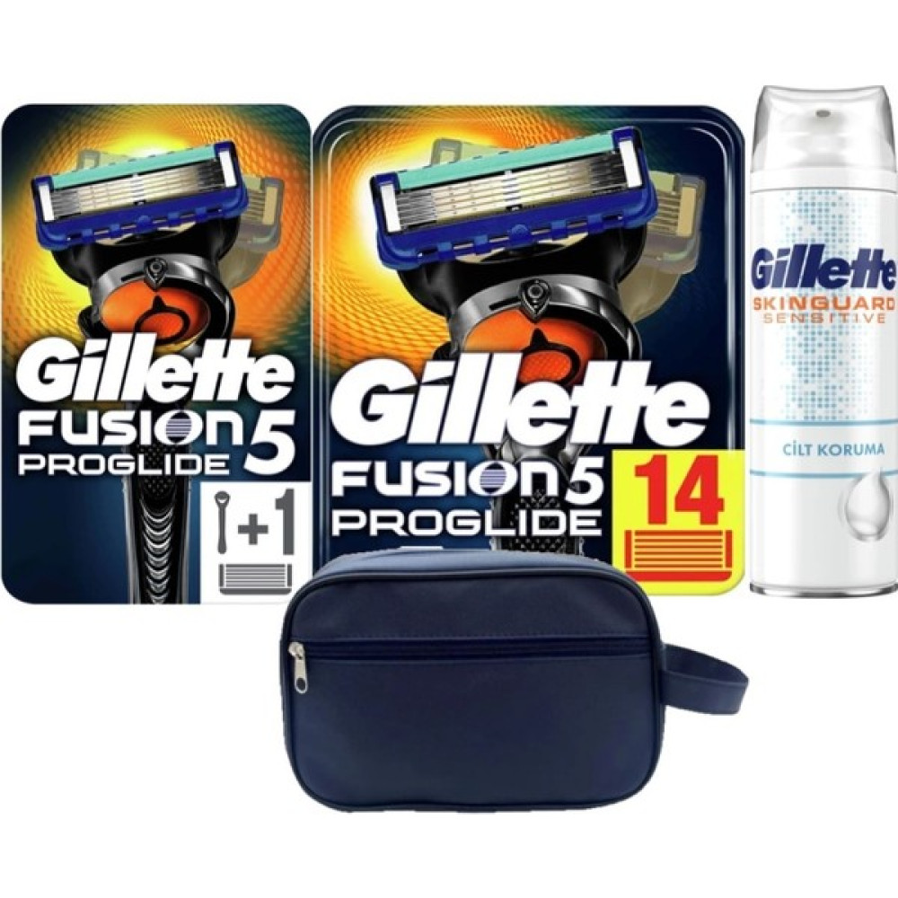 Gillette Fusion Proglide 1 Başlık ve Makine + Gillette Fusion Proglide 14 Adet Yedek Tıraş Bıçağı + Skinguard Tıraş Köpüğü 200 ml + Seyahat Çantası Oto Boyaları Fiyatı