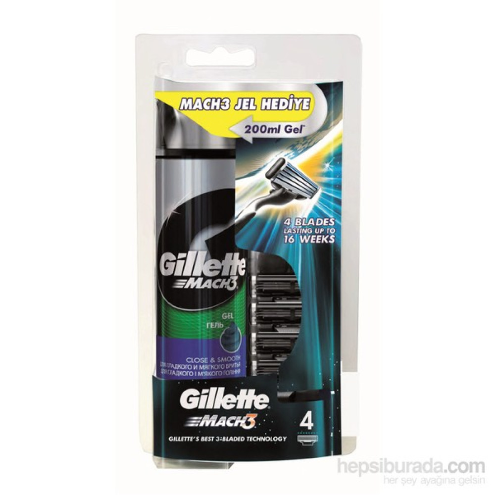 Gillette Mach-3 4 Lü Başlık + 200 Ml Gillette Series Jel Tıraş Makineleri Fiyatı