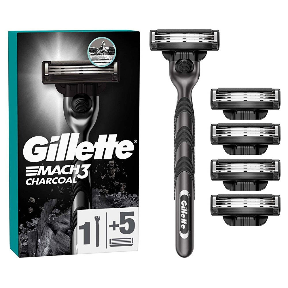 Gillette Mach 3 Charcoal 1 Makine + 4 Yedek Bıçak Tıraş Makineleri Fiyatı