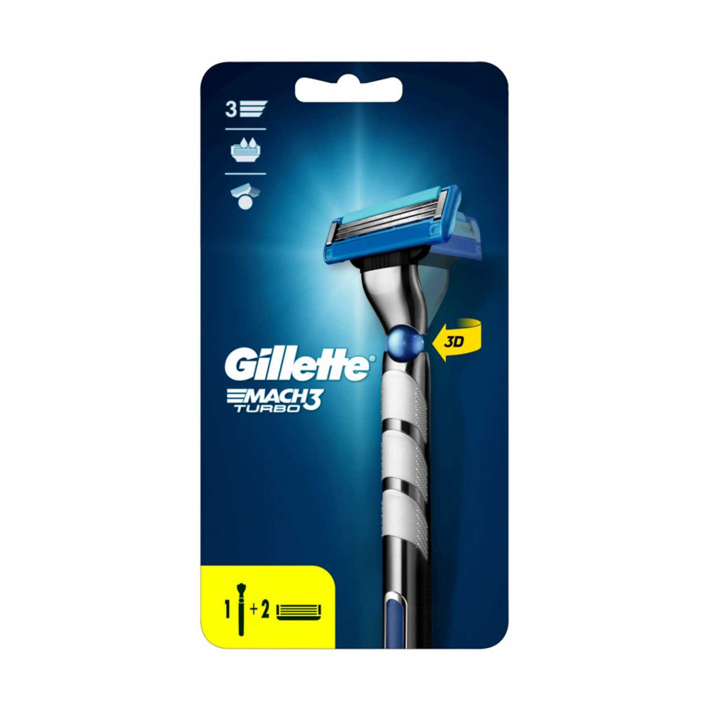 Gillette Mach 3 Turbo Tıraş Makinesi + 2 Yedek Bıçak Tıraş Makineleri Fiyatı