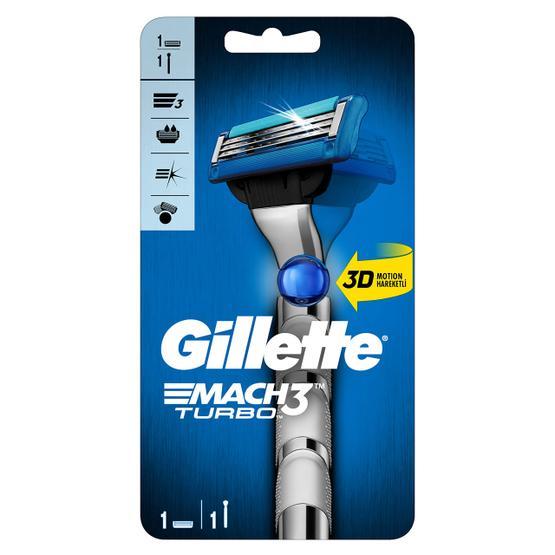 Gillette Mach3 Turbo Tıraş Makinesi + Tıraş Bıçağı Tıraş Makineleri Fiyatı