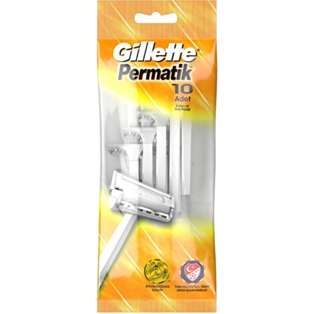 Gillette Permatik Permatik Permatik Kullan At Tıraş Bıçağı 10'lu Tıraş Bıçağı Tıraş Makineleri Fiyatı