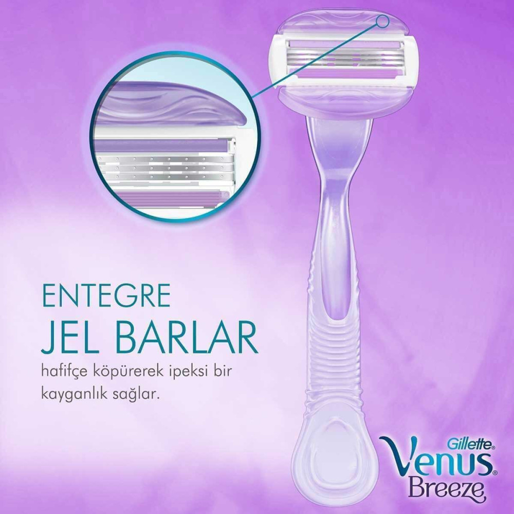Gillette Venüs Breeze Tıraş Makinesi + 2 Yedek Bıçak