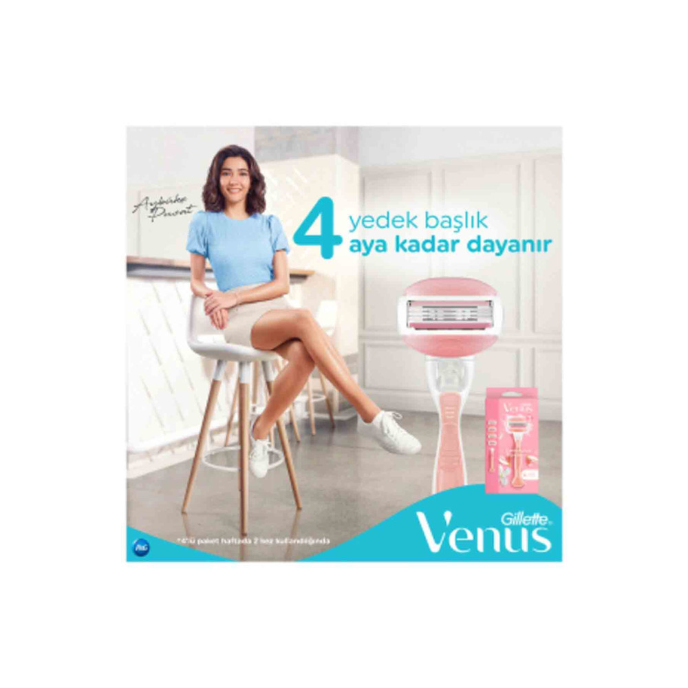 Gillette Venüs Comfortglide Spa Breeze Tıraş Makinesi + 4 Yedek Bıçak