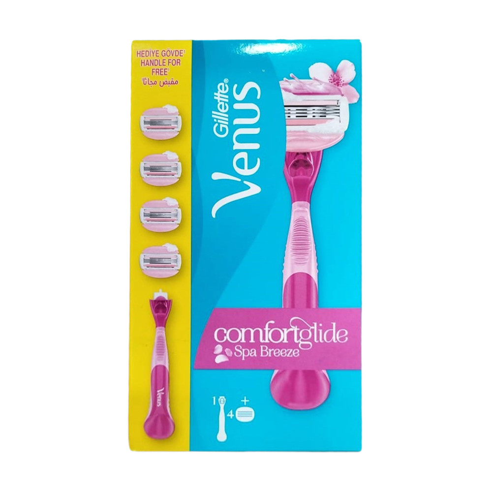 Gillette Venüs Comfortglide Spa Breeze Tıraş Makinesi + 4 Yedek Bıçak