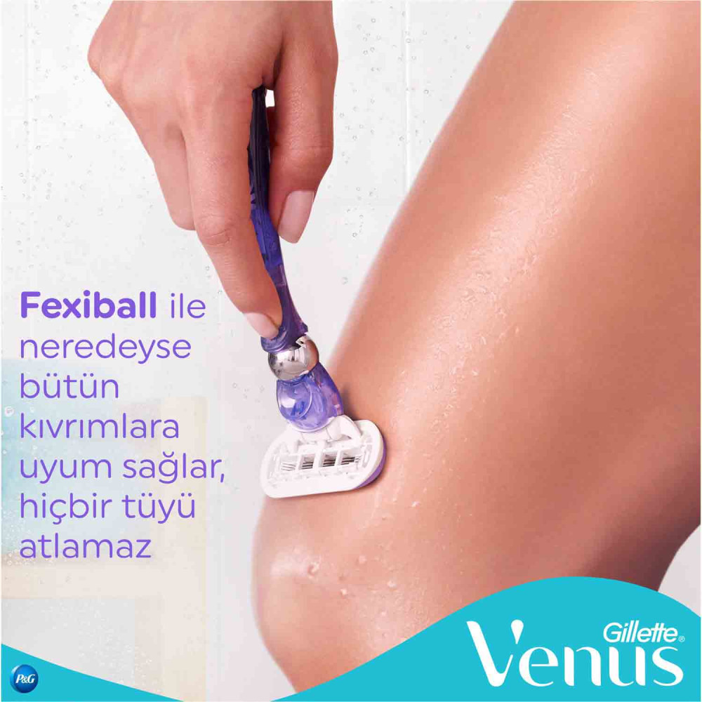 Gillette Venüs Delux Smooth Swirl Tıraş Makinesi + 3 Yedek Bıçak