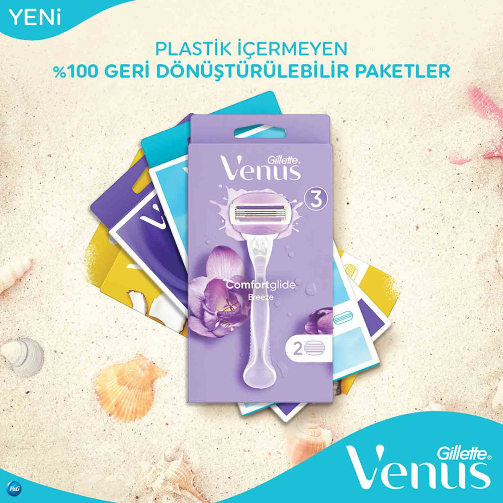 Gillette Venüs Delux Smooth Swirl Tıraş Makinesi + 3 Yedek Bıçak