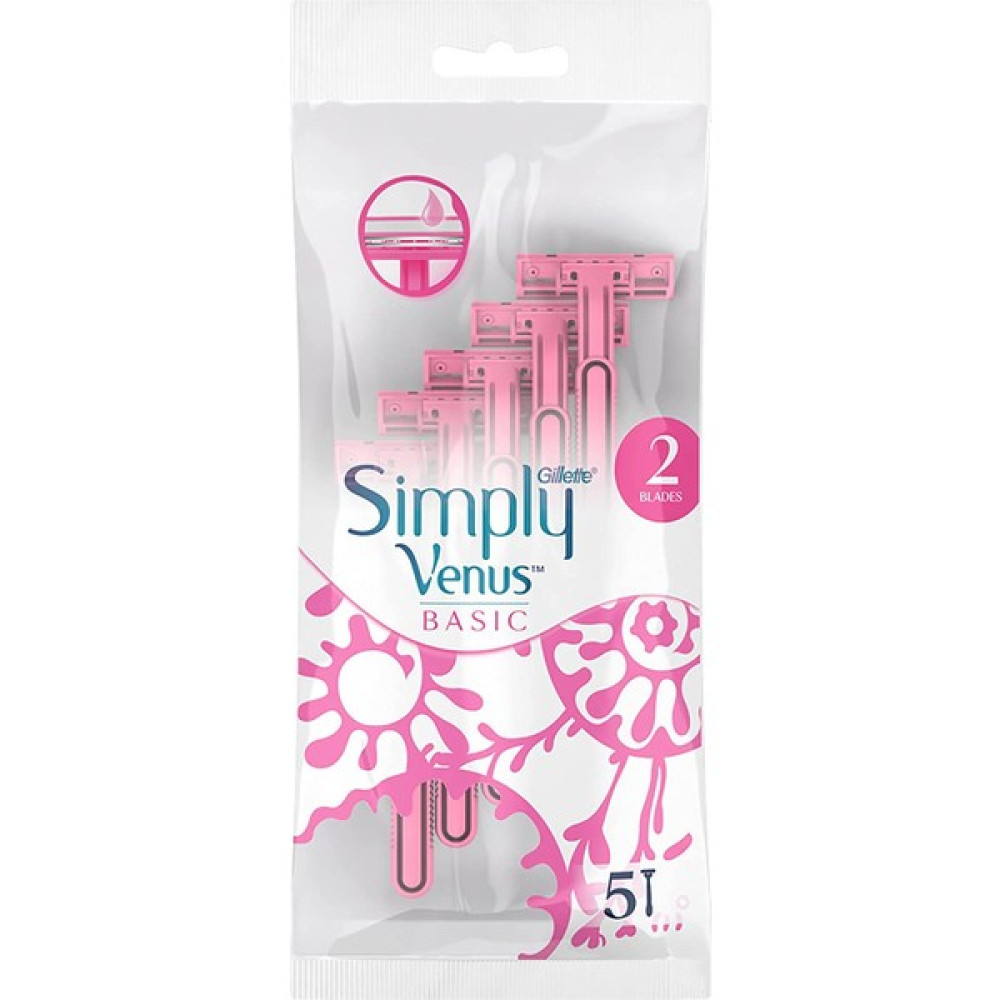 Gillette Venus Gillette Simply Venus 2 Basic Kadın Kullan At Tıraş Bıçağı 5'li Tıraş Makineleri Fiyatı