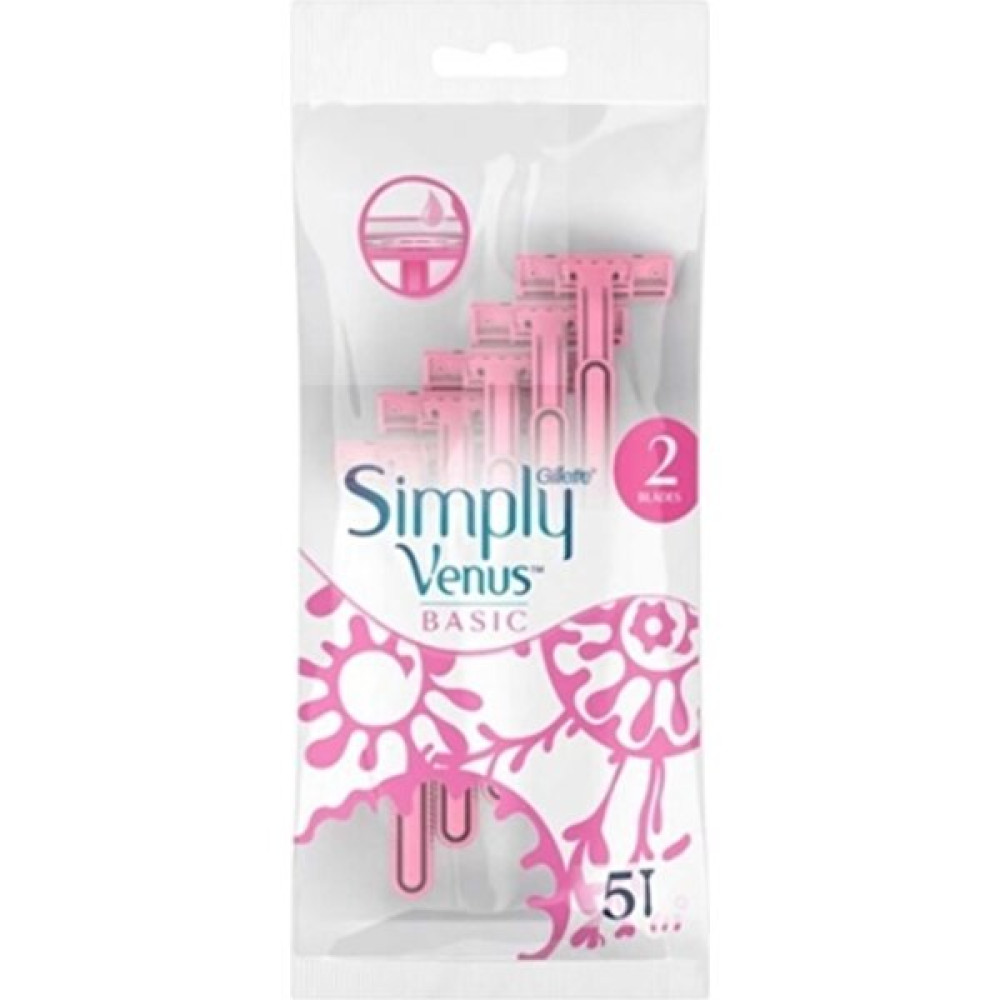 Gillette Venus Simply Venus 2 Basic 5'li Kadın Tıraş Bıçağı Tıraş Bıçağı ve Yedekleri Fiyatı