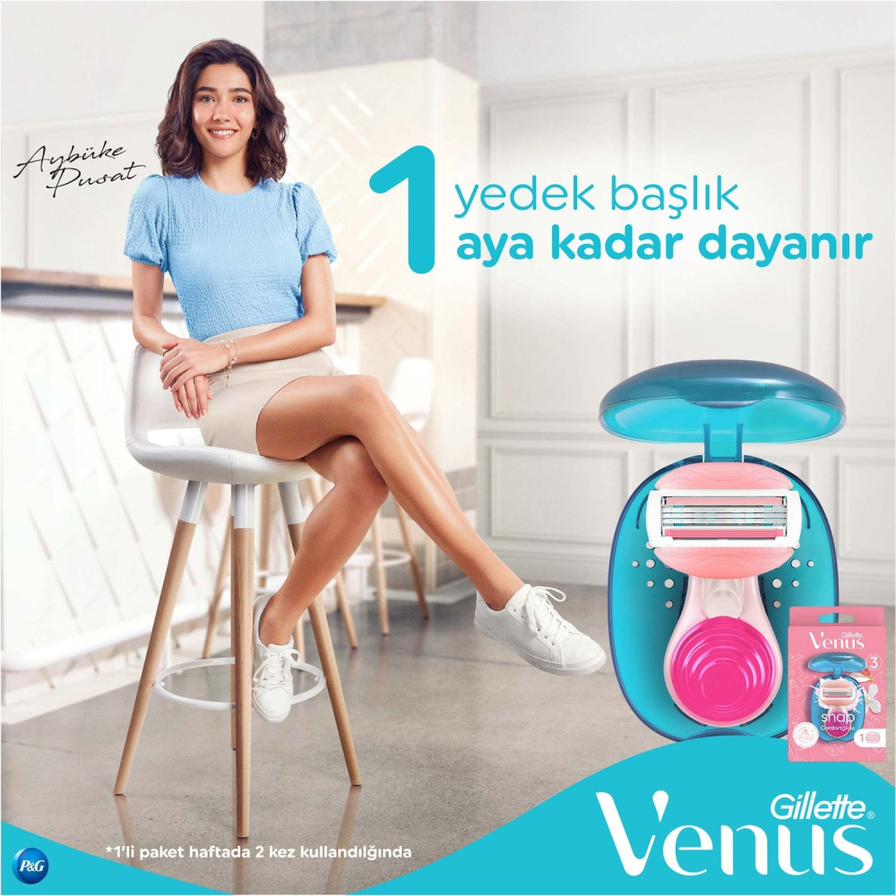 Gillette Venus Snap Breeze Kadın Tıraş Makinesi Seyahat Boyu