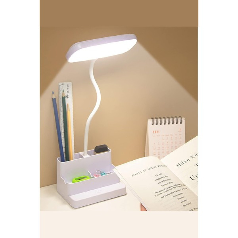 Gilli Store Şarjlı Çalışma Okuma Işığı Kademeli Masa Lambası Ayarlanabilir Parlaklık 15 LED - Beyaz Masa Lambası Fiyatı