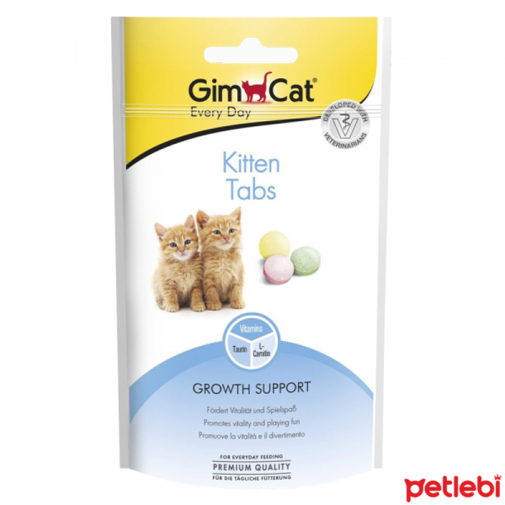 GimCat Kitten Tabs Yavru Kediler için Taurinli Multivitamin Kedi Ödül Maması 40gr Evcil Hayvan Ürünleri Fiyatı