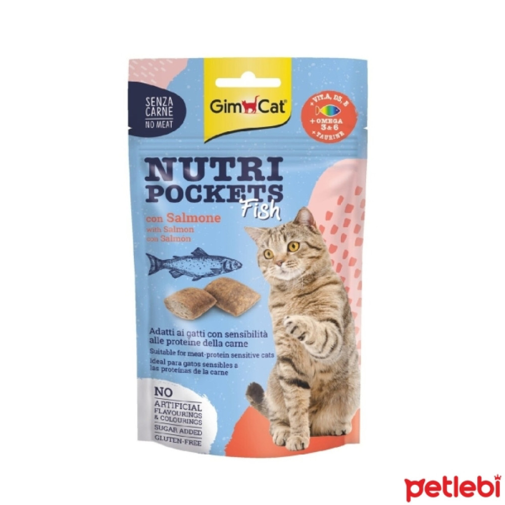 GimCat Nutri Pockets Somon Balıklı Kedi Ödül Maması 60gr Evcil Hayvan Ürünleri Fiyatı