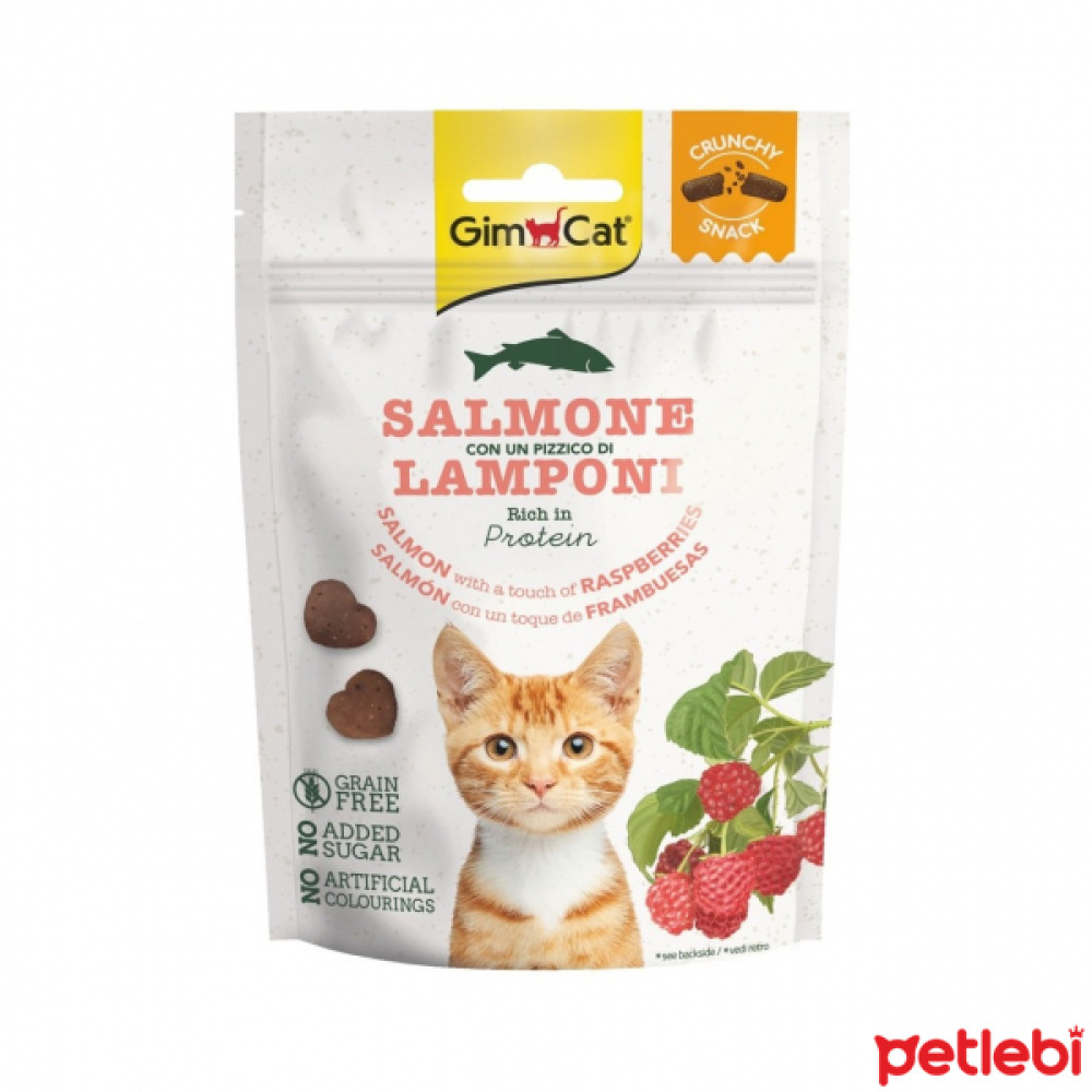 GimCat Somonlu ve Ahududulu Tahılsız Şekersiz Çıtır Kedi Ödül Maması 60gr Evcil Hayvan Ürünleri Fiyatı