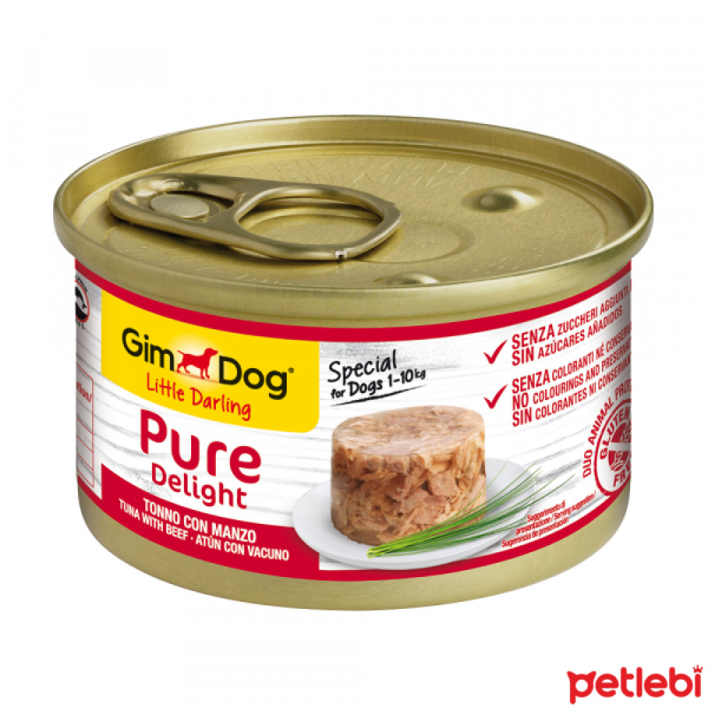 GimDog Pure Delight Jöle İçinde Parça Ton Balıklı ve Biftekli Yetişkin Köpek Konservesi 85gr Evcil Hayvan Ürünleri Fiyatı