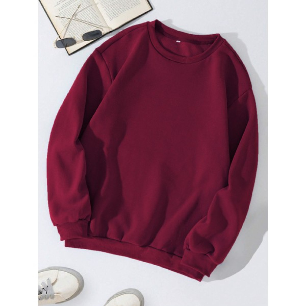 Ginevra Kadın Oversize Bisiklet Yaka Basic Düz Sweatshirt Bayan Sweatshirt Fiyatı