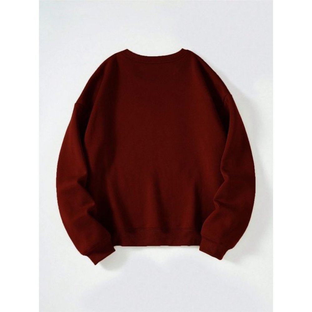 Ginevra Unisex Bisiklet Yaka Kedi Baskılı Oversize Salaş Kesim Polar Sweatshirt Bayan Sweatshirt Fiyatı