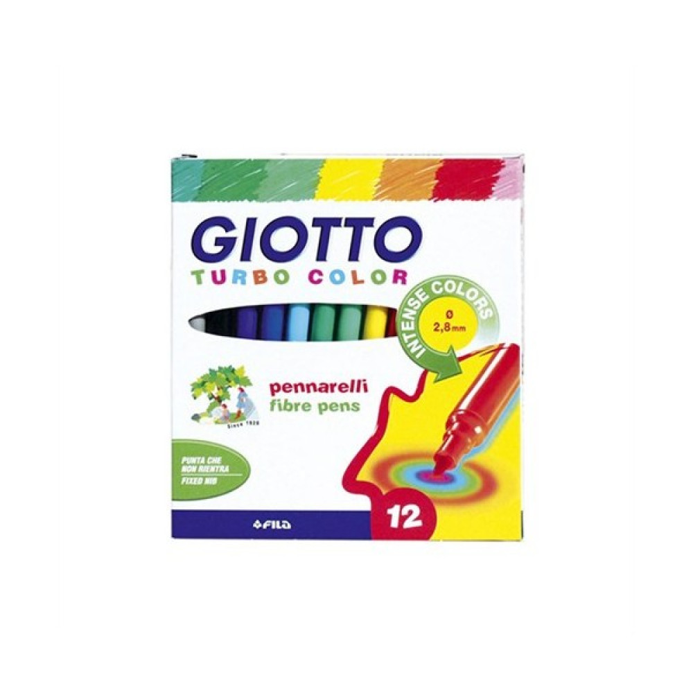 Giotto Keçeli Kalem Turbo Color 12 Renk 416000 Keçe Uçlu Kalem Fiyatı
