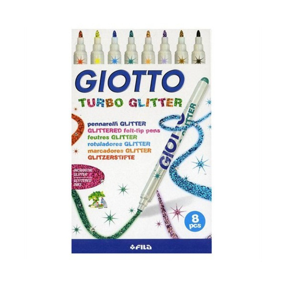 Gıotto Simli Keçeli Kalem  Simli Turbo Glitter 8 Li 425800 Keçe Uçlu Kalem Fiyatı