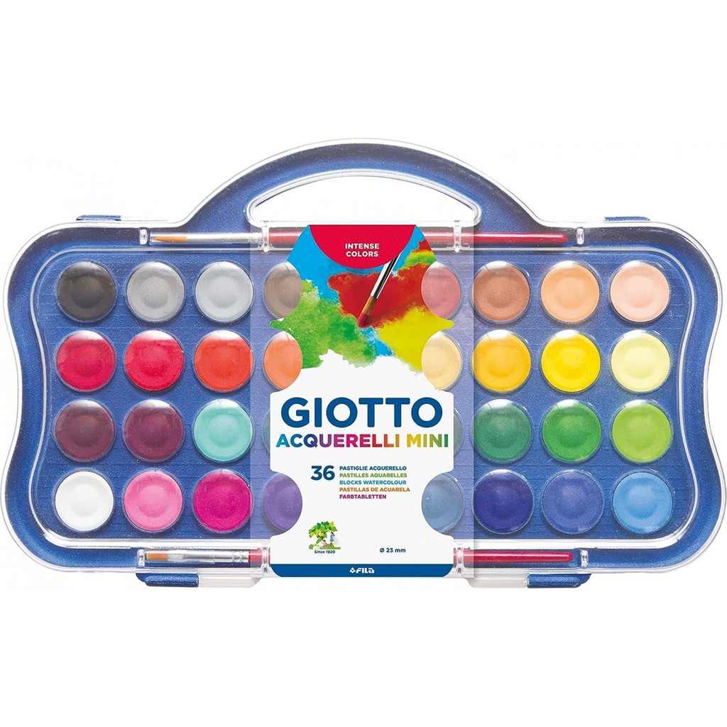 Giotto Sulu Boya 23mm 36 Renk Plastik Kutu Set Sulu Boya Fiyatı