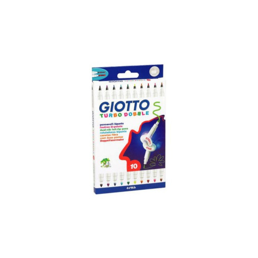 Giotto Turbo Dobble - Çift Uçlu Keçeli Kalem 10 Renk Keçe Uçlu Kalem Fiyatı