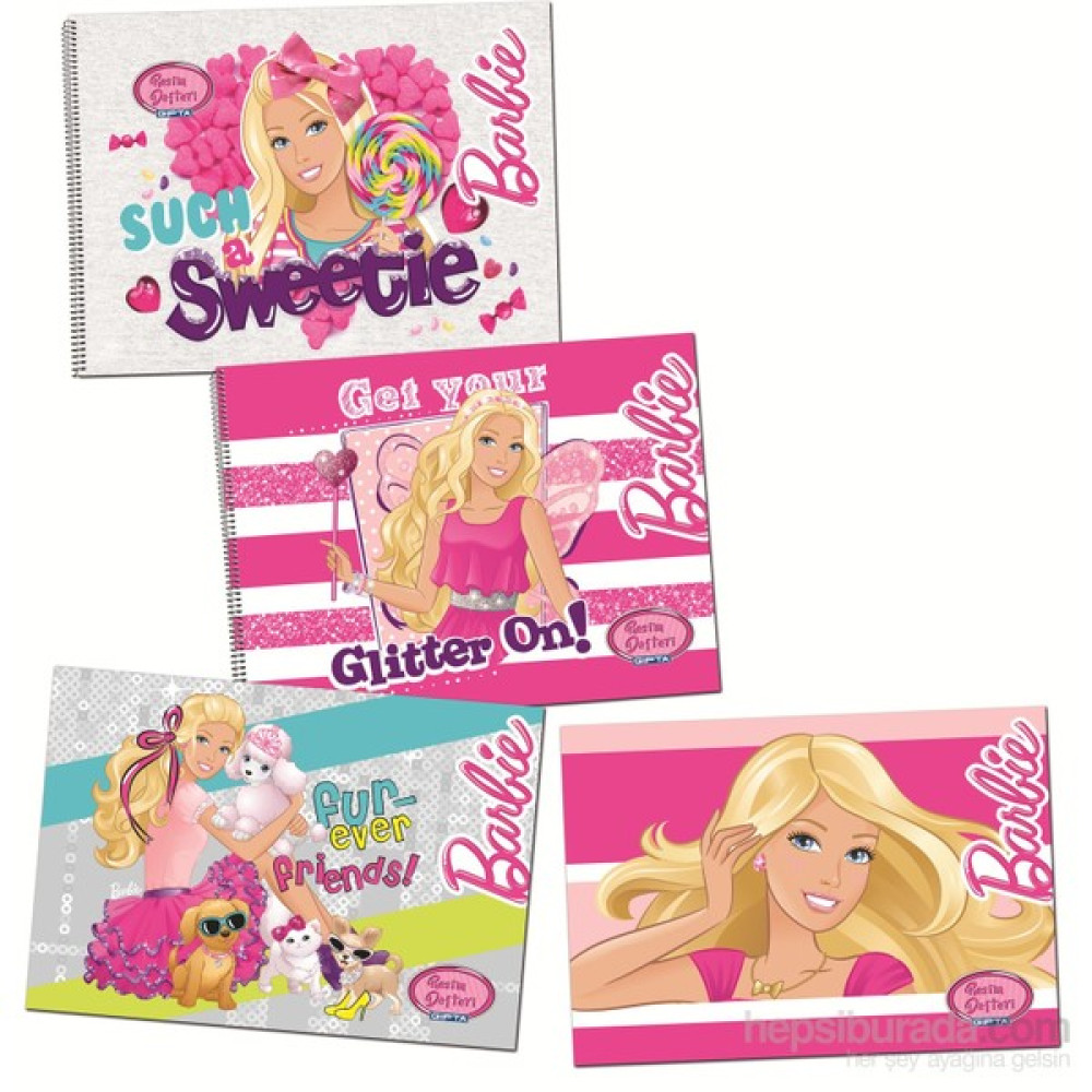 Gıpta 5452 Barbie Spiralli Resim Defteri 25x35 cm 15 Yaprak Spiralli Defter Fiyatı