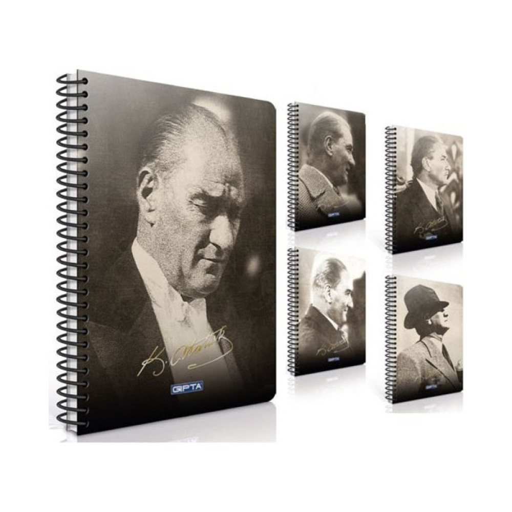 Gıpta Atatürk A4 - 100 Yaprak Çizgili Sp Karton Kapak Defter Spiralli Defter Fiyatı