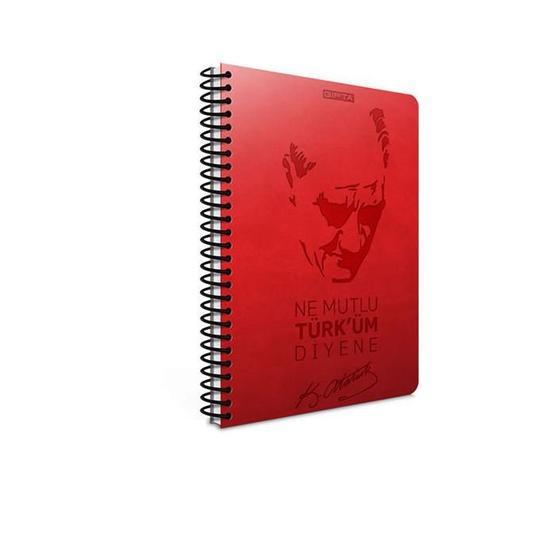 Gıpta Atatürk Spiralli Sert Kapaklı A4 120 Yaprak Kareli Defter Spiralli Defter Fiyatı