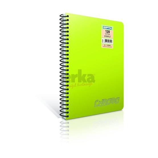 Gıpta Chromo A4 60yp Spiralli PP Kapak Çizgili Defter
