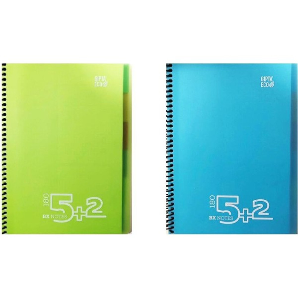 Gıpta Notes Spiralli 5 Kareli + 2 Çizgili Ayraçlı Defter 180 Yaprak A4 2'li Spiralli Defter Fiyatı