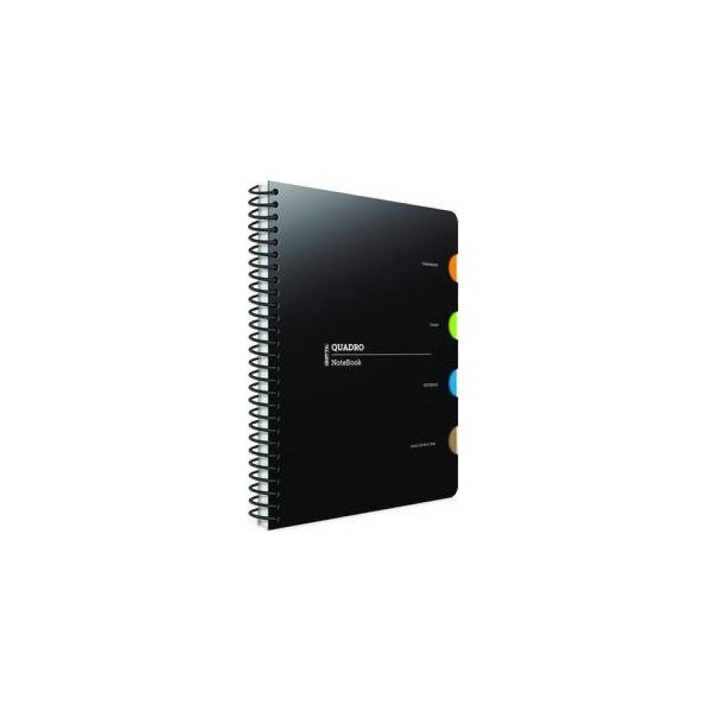 Gıpta Quadro Spiralli 4 Seperatörlü PP Kapak 17*24 -150 YP Çizgili Spiralli Defter Fiyatı