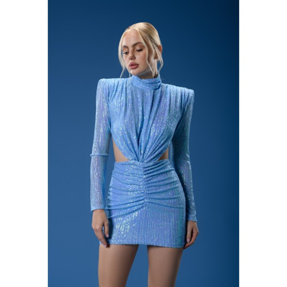 Gira Payetli Cut Out Detaylı Payetli Mini Elbise Elbise Fiyatı